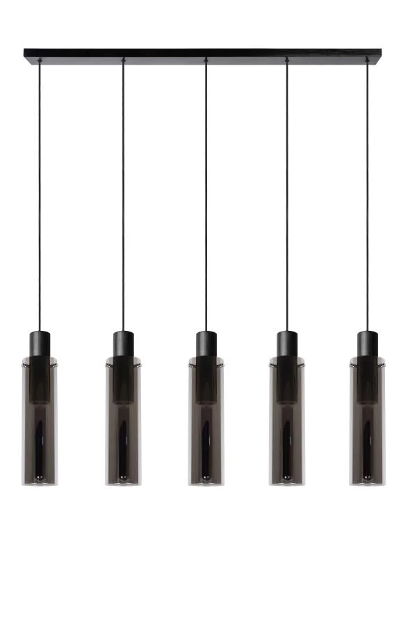 Lucide ORLANDO - Pendant light - 5xE27 - Smoke Grey - off